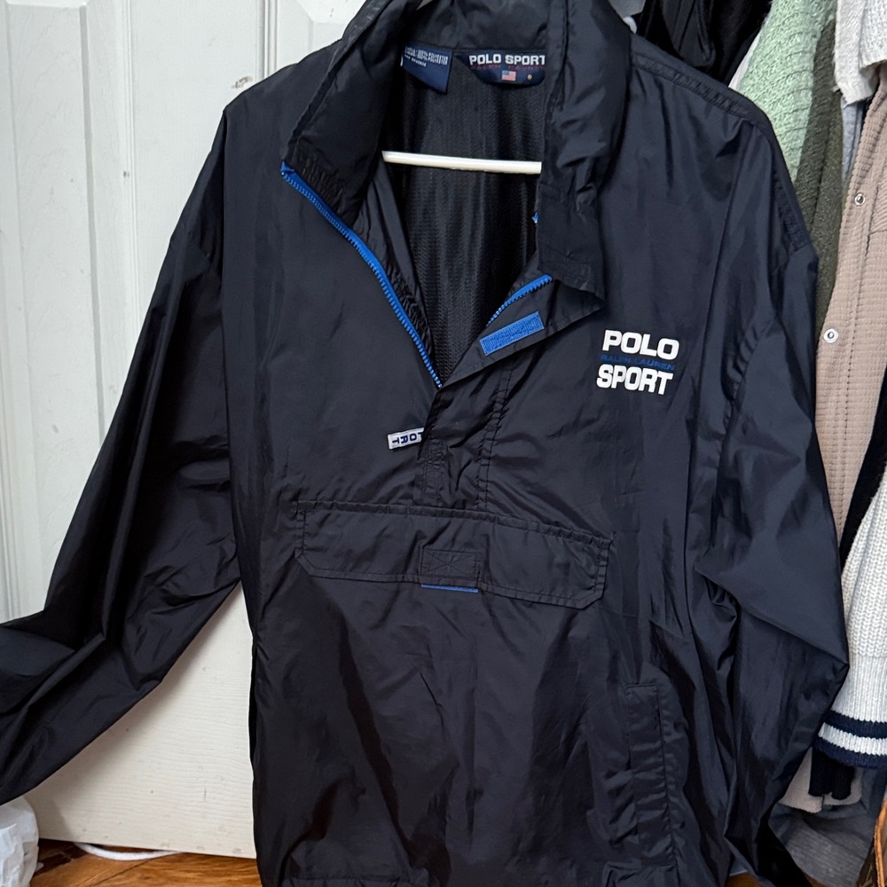 Vintage Polo by Ralph Lauren Black Windbreaker Jacket